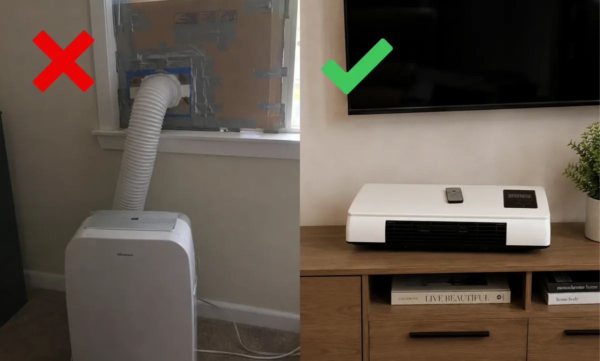 CoolCove providing quiet cooling on a bedroom nightstand